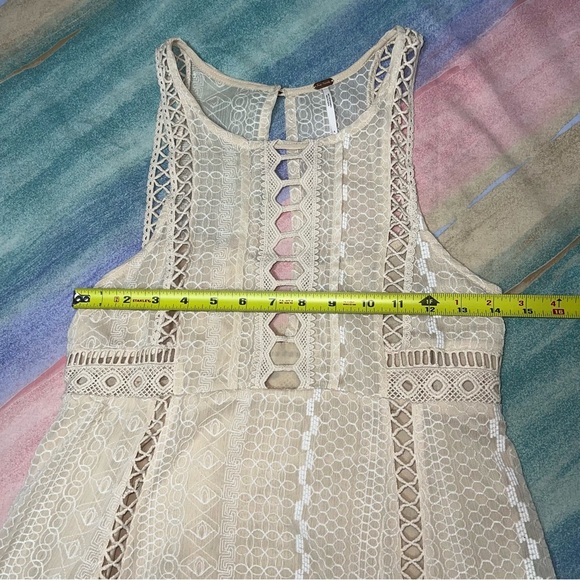 Free People Cream Lace Mini Dress - Picture 8 of 11